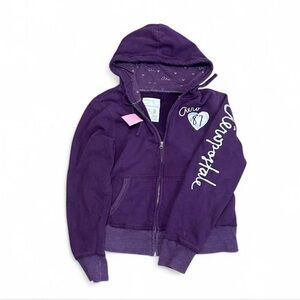 Aeropostale Purple Zip-Up Hoodie